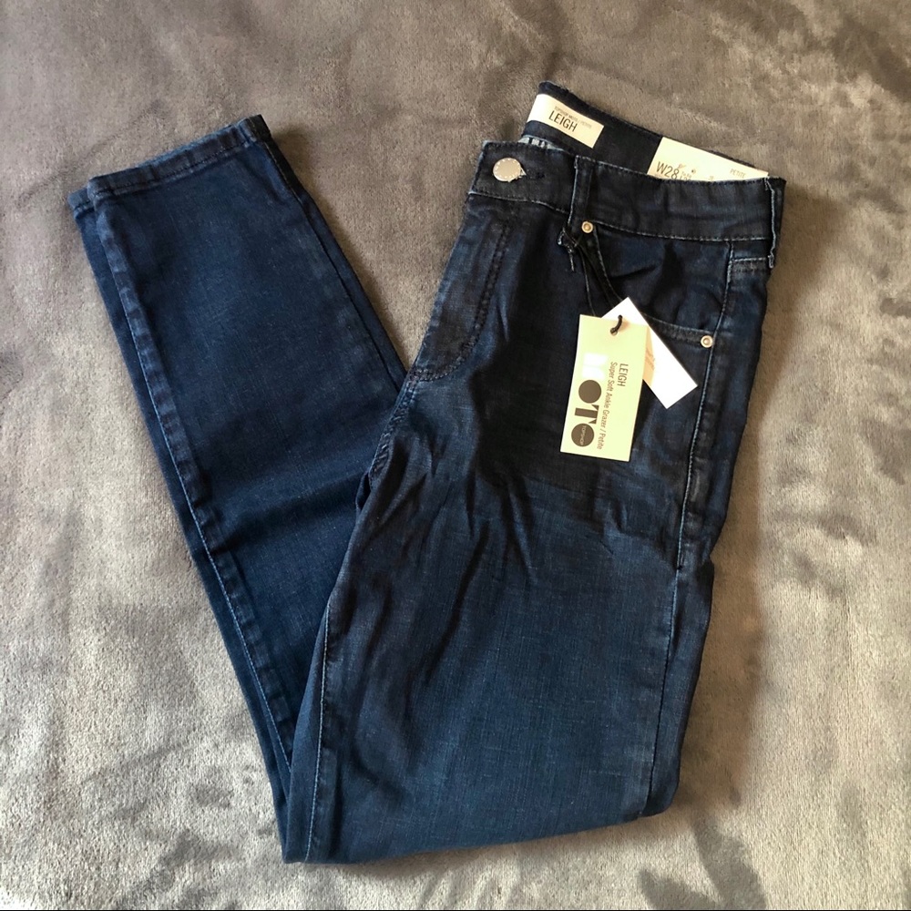 Topshop Leigh Ankle Grazer Moto Jeans